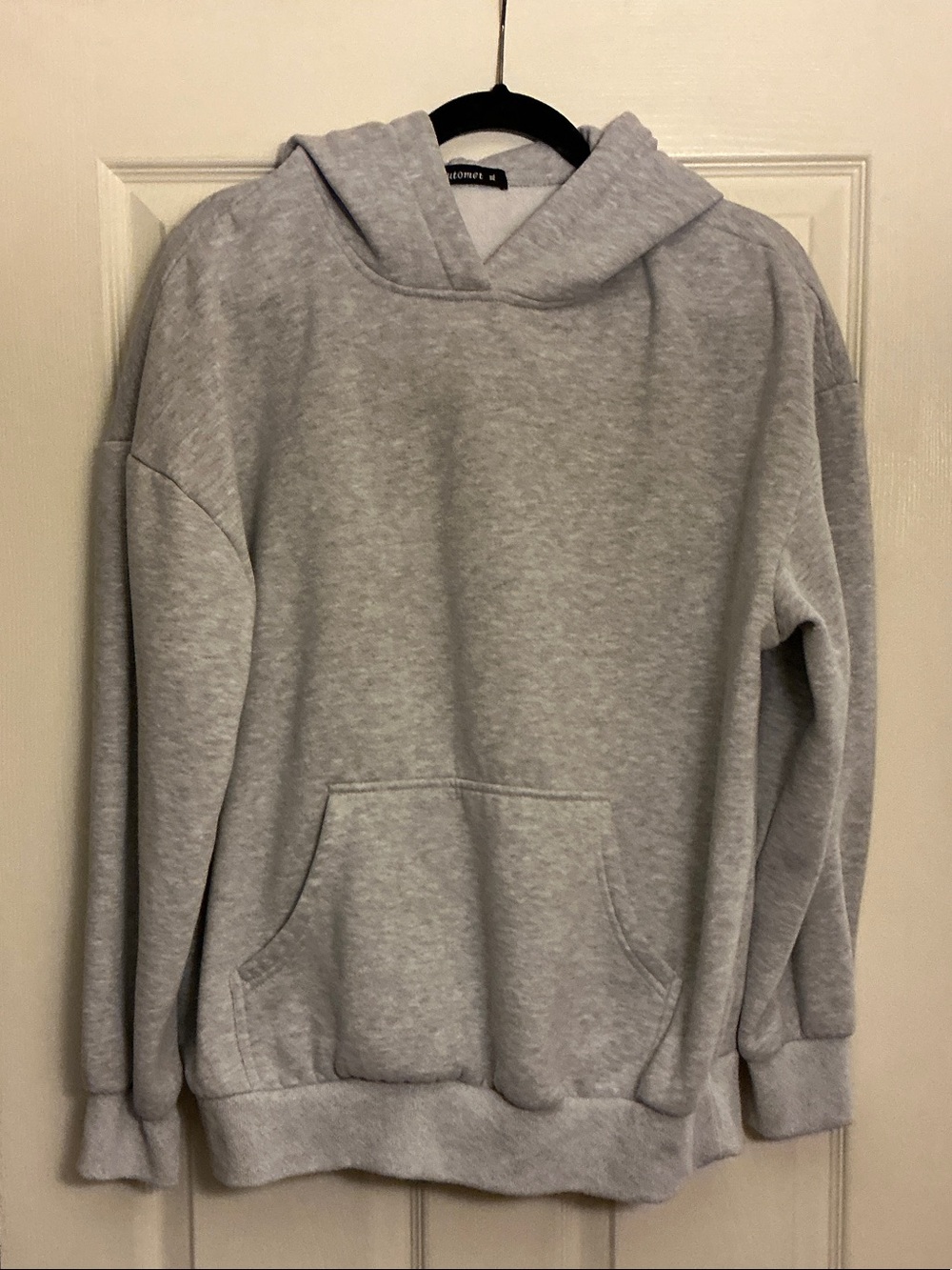 Gray Hooded Pullover Sweatshirt - Unbranded